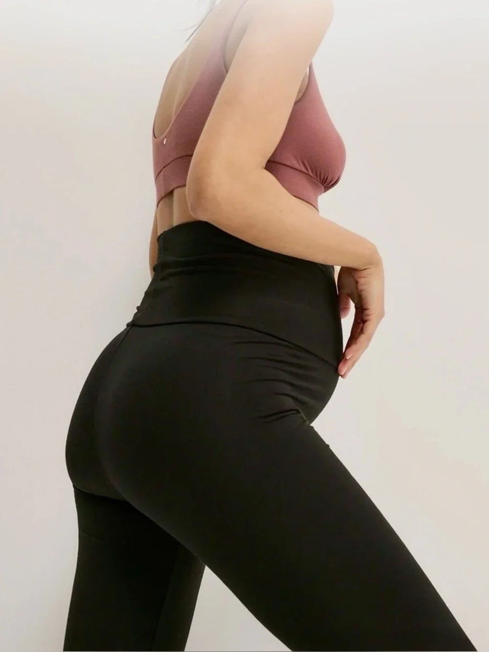 Hatch Maternity Leggings Black High Waist Size XL